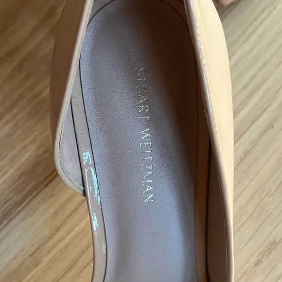 Stuart Weitzman Nude Patent Stiletto Pumps Size 7 - Picture 2 of 14